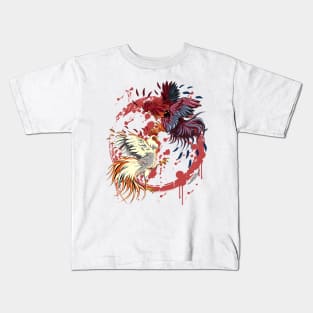 Rooster Cock Fight Farm Animal Chicken Farmer Novelty Gift Kids T-Shirt